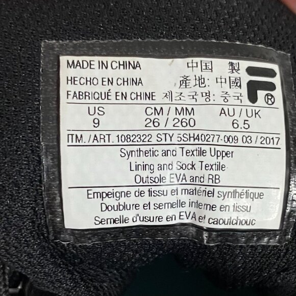 Fila Black Sneakers - Picture 15 of 15